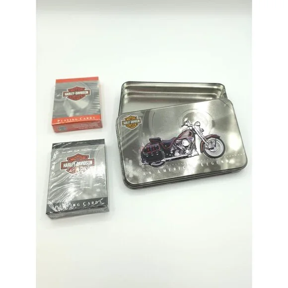 Harley-Davidson Playing Cards New-Sealed Set With Collectible Tin - "An American - Picture 1 of 5